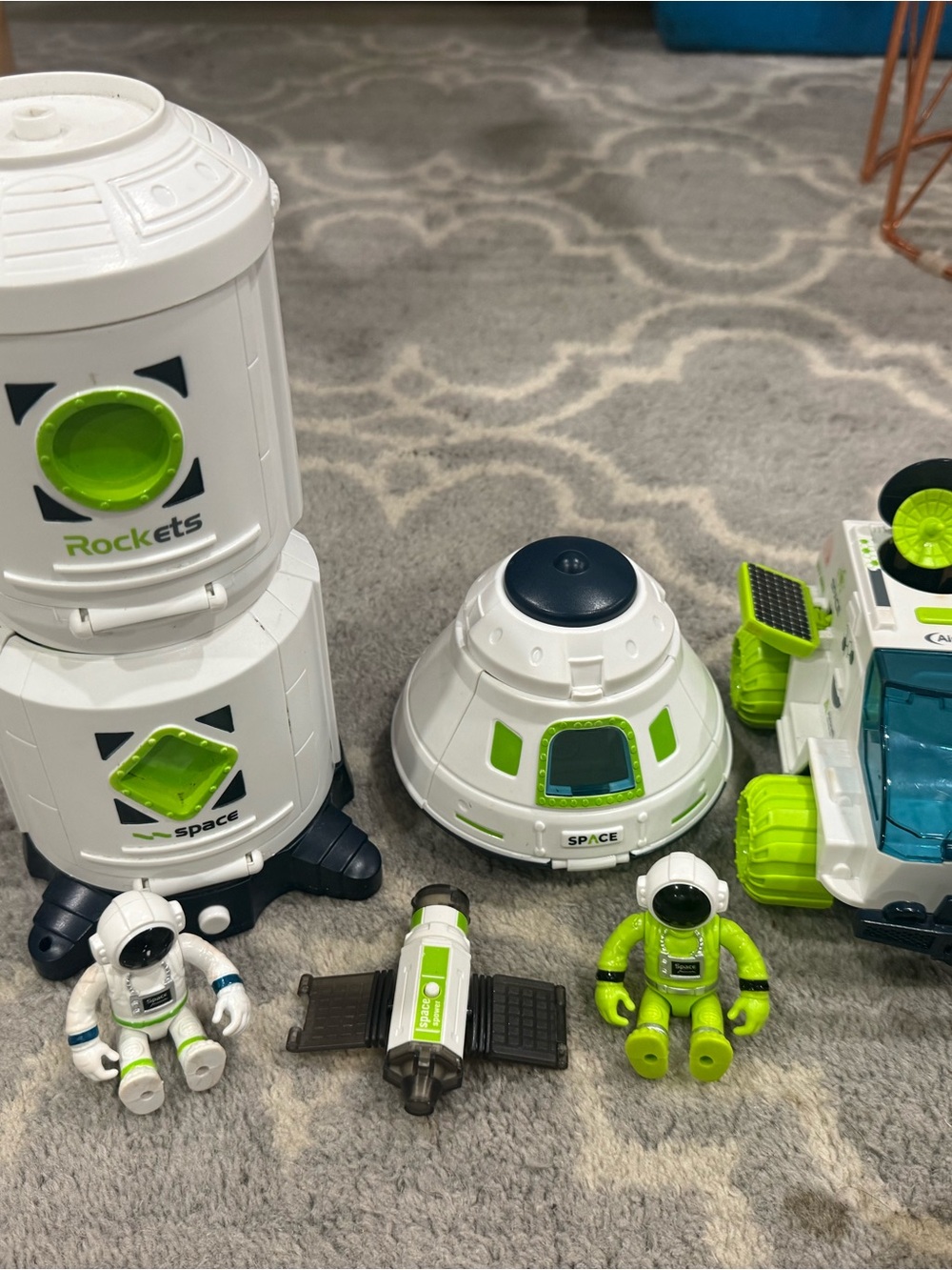Space Explorer Playset - White & Lime Green Kids Toy